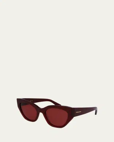 Ferragamo Classic Logo Acetate Cat-Eye Sunglasses | Thumbnail 2