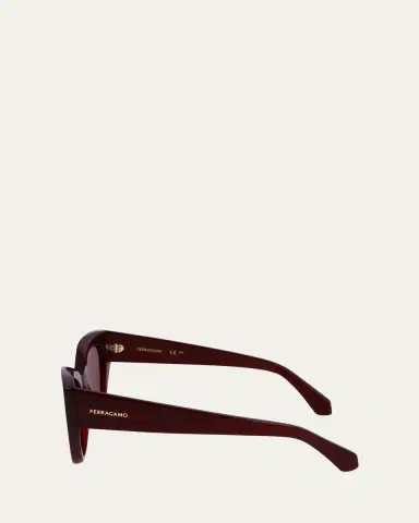 Ferragamo Classic Logo Acetate Cat-Eye Sunglasses | Thumbnail 3