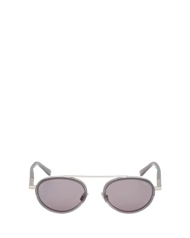 ZEGNA Men's ORIZZONTE II Metal-Acetate Round Sunglasses