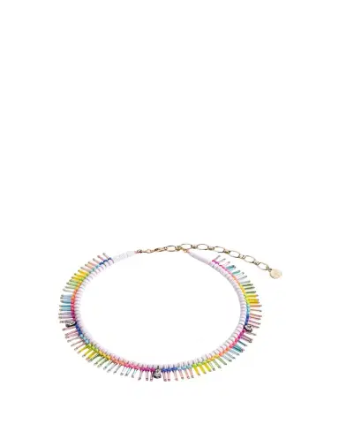 Elsie Frieda On The Fringe Necklace with Bugle Beads and Crystals | Thumbnail 1