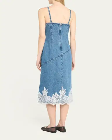 3.1 Phillip Lim Lace and Denim Midi Slip Dress | Thumbnail 3