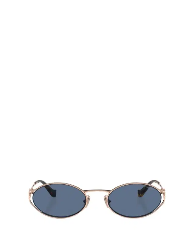Miu Miu Cut-Out Metal & Plastic Oval Sunglasses