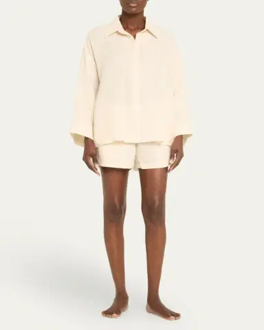 Pour Les Femmes Angel Gauze Short Pajama Set | Thumbnail 2 Pour Les Femmes Angel Gauze Short Pajama Set | Thumbnail 2