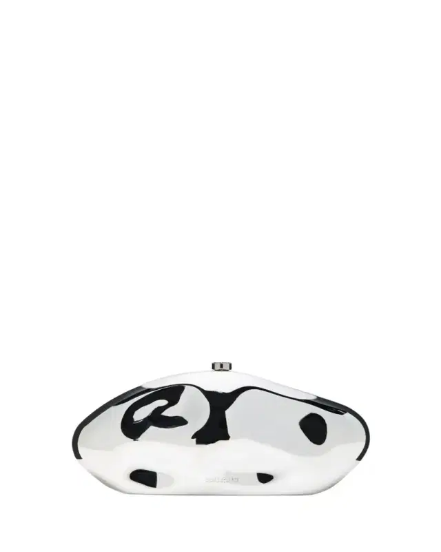 Cult Gaia The Caldera Metallic Clutch Bag