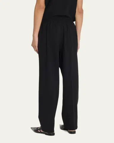 Eskandar Narrow Elastic Waist Wool Trousers | Thumbnail 3