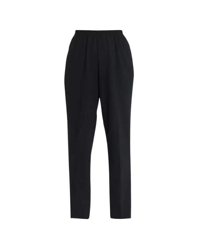 Eskandar Narrow Elastic Waist Wool Trousers