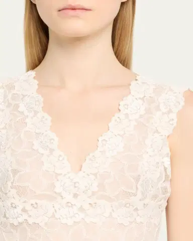 Josie Natori V-Neck Floral Lace Tank | Thumbnail 4 Josie Natori V-Neck Floral Lace Tank | Thumbnail 4