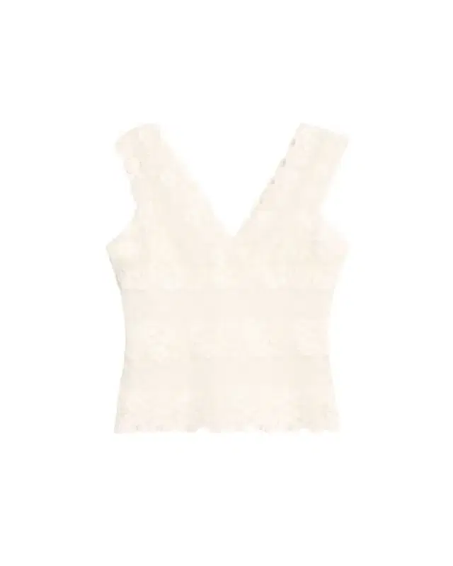 V-Neck Floral Lace Tank