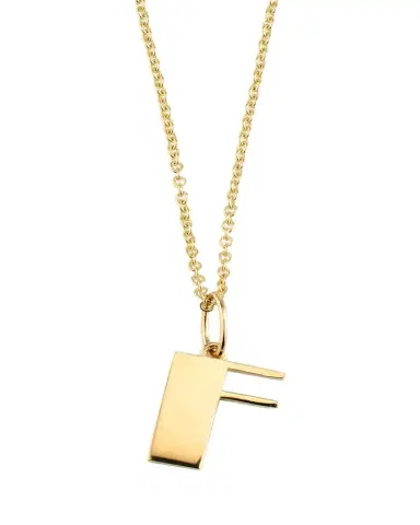 Sydney Evan 14K Pure Block Initial Necklace | Thumbnail 1