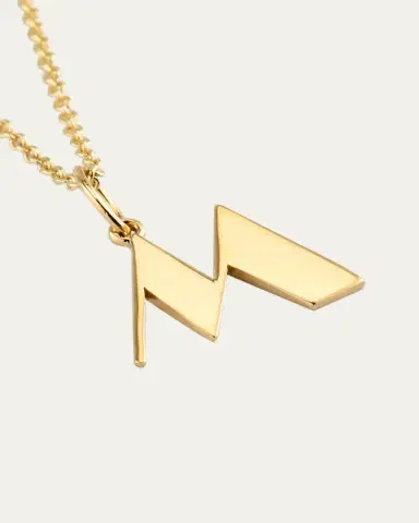 Sydney Evan 14K Pure Block Initial Necklace | Thumbnail 3