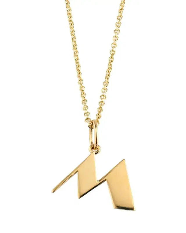 Sydney Evan 14K Pure Block Initial Necklace