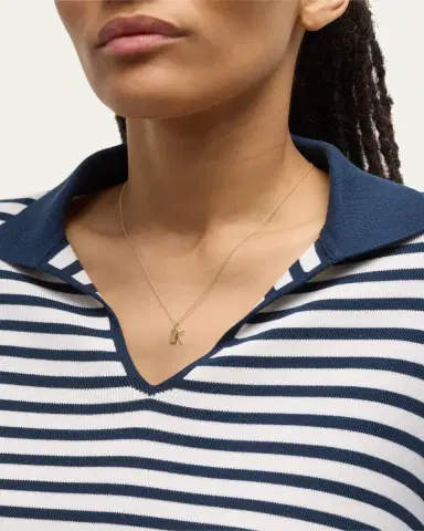 Sydney Evan 14K Pure Block Initial Necklace | Thumbnail 2