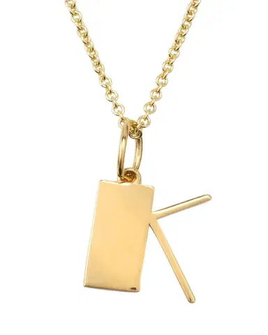 Sydney Evan 14K Pure Block Initial Necklace | Thumbnail 1
