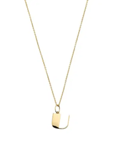 Sydney Evan 14K Pure Block Initial Necklace | Thumbnail 1 Sydney Evan 14K Pure Block Initial Necklace | Thumbnail 1