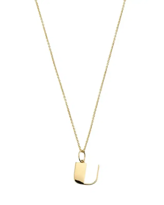 Sydney Evan 14K Pure Block Initial Necklace