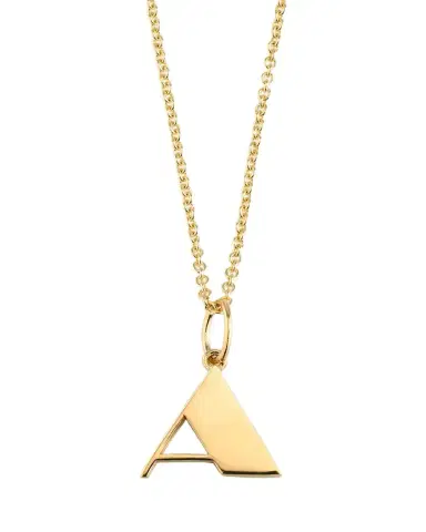 Sydney Evan 14K Pure Block Initial Necklace | Thumbnail 1 Sydney Evan 14K Pure Block Initial Necklace | Thumbnail 1