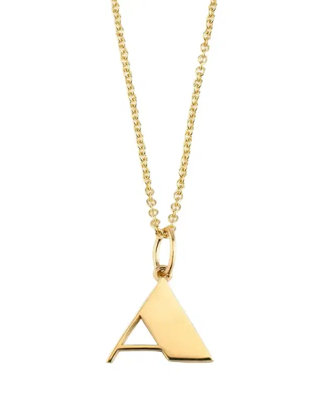 Sydney Evan 14K Pure Block Initial Necklace