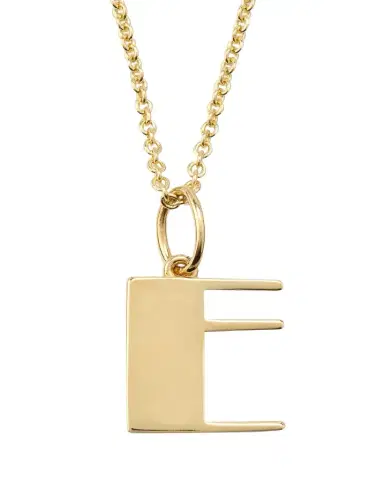 Sydney Evan 14K Pure Block Initial Necklace | Thumbnail 1