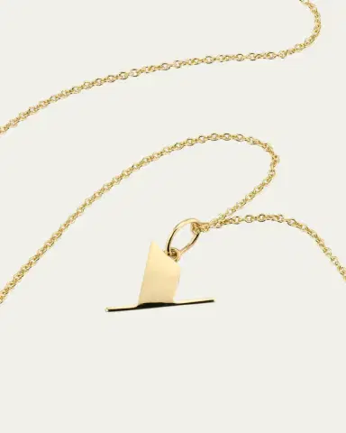 Sydney Evan 14K Pure Block Initial Necklace | Thumbnail 2