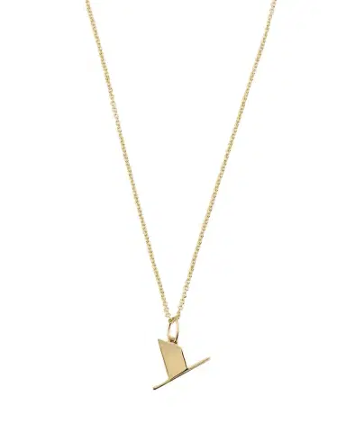 Sydney Evan 14K Pure Block Initial Necklace | Thumbnail 1