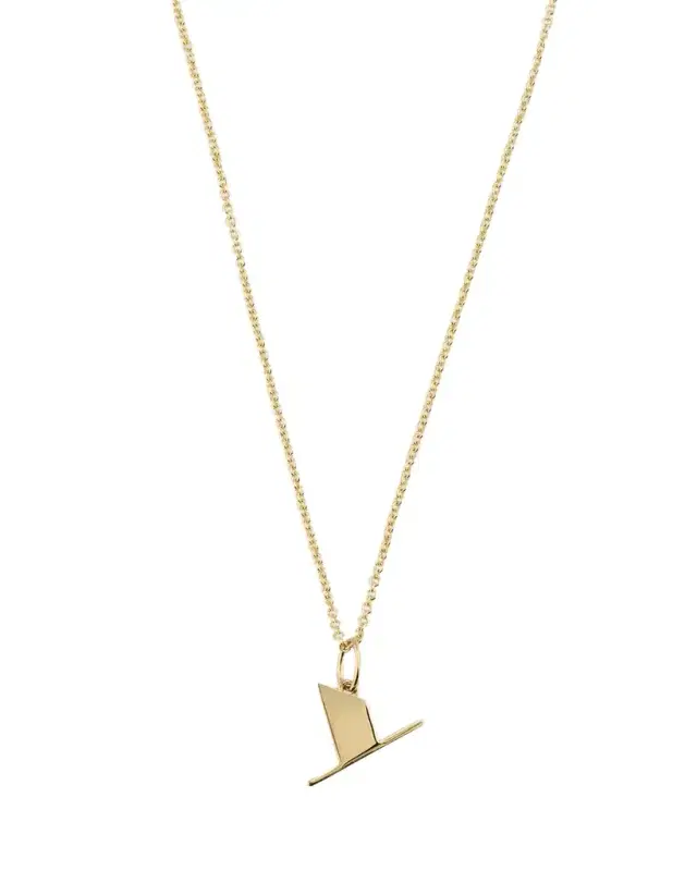 Sydney Evan 14K Pure Block Initial Necklace