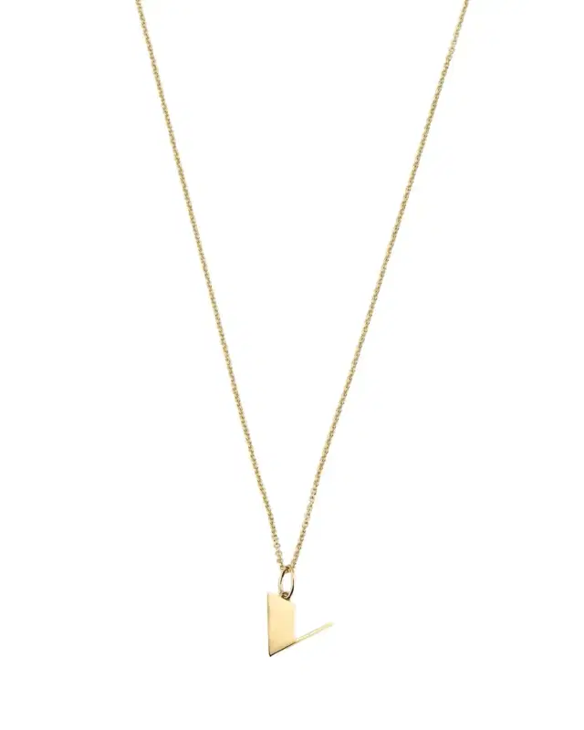 Sydney Evan 14K Pure Block Initial Necklace