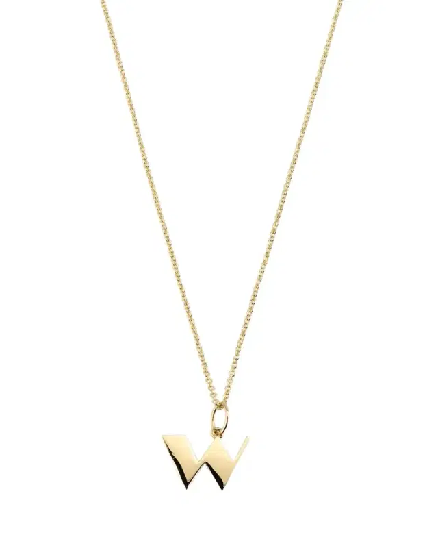 Sydney Evan 14K Pure Block Initial Necklace