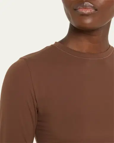 Skims Fits Everybody Crewneck Long-Sleeve T-Shirt | Thumbnail 5