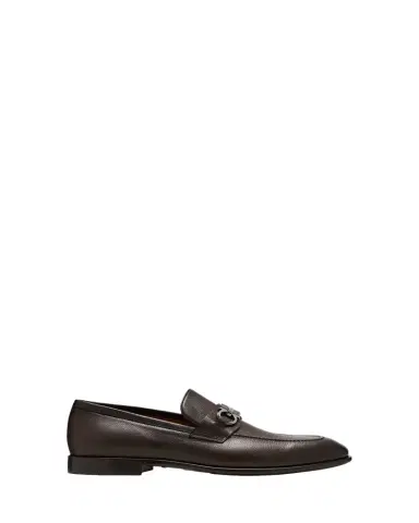 Ferragamo Men's Foster Grained Leather Gancini Bit Loafers | Thumbnail 1 Ferragamo Men's Foster Grained Leather Gancini Bit Loafers | Thumbnail 1