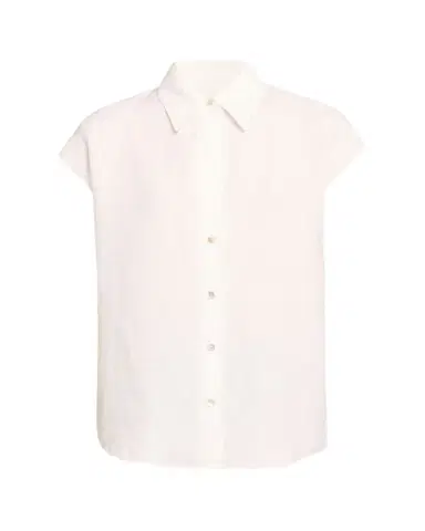 Vince Cap-Sleeve Linen Button-Front Blouse | Thumbnail 1