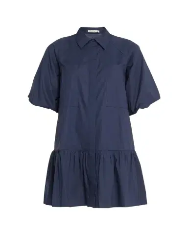 SIMKHAI Crissy Puff-Sleeve Cotton Poplin Mini Shirtdress | Thumbnail 1 SIMKHAI Crissy Puff-Sleeve Cotton Poplin Mini Shirtdress | Thumbnail 1