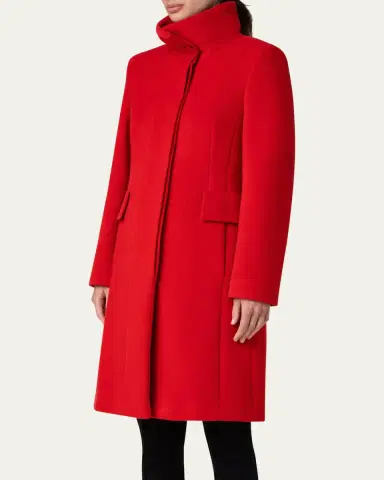 Akris punto Duffle Knee-Length Wool Coat | Thumbnail 4 Akris punto Duffle Knee-Length Wool Coat | Thumbnail 4