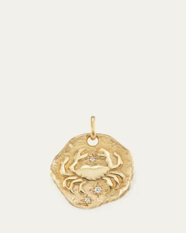 Aaryah 18K Yellow Gold Mini Diamond Zodiac Pendant Necklace | Thumbnail 2 Aaryah 18K Yellow Gold Mini Diamond Zodiac Pendant Necklace | Thumbnail 2