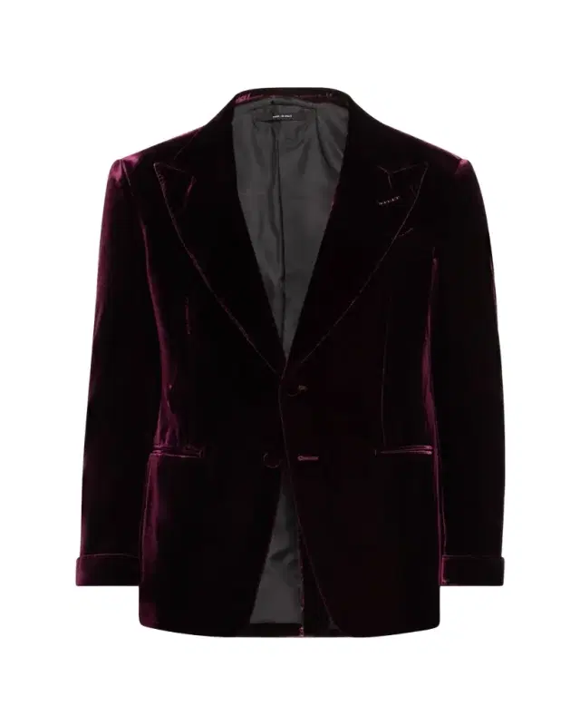 Men's Wool-Silk Velvet Cocktail Jacket