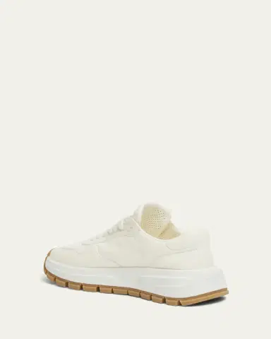 Prada Leather Logo Runner Sneakers | Thumbnail 4