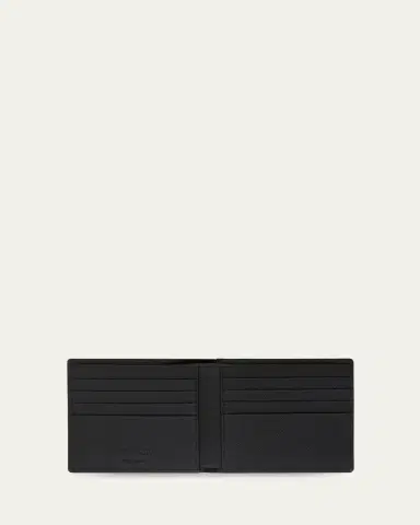 Burberry Men's Charcoal Check Bifold Wallet | Thumbnail 4