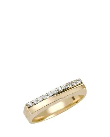 Lana 14K Gold Flawless Geometric Double Band Ring | Thumbnail 1