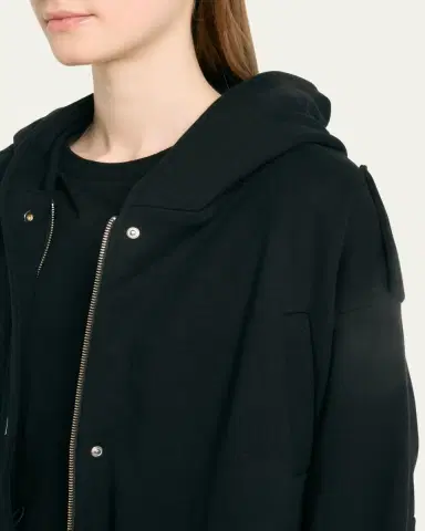 FAZ Ruby Hooded Top Coat with Drawcord Waist | Thumbnail 4 FAZ Ruby Hooded Top Coat with Drawcord Waist | Thumbnail 4