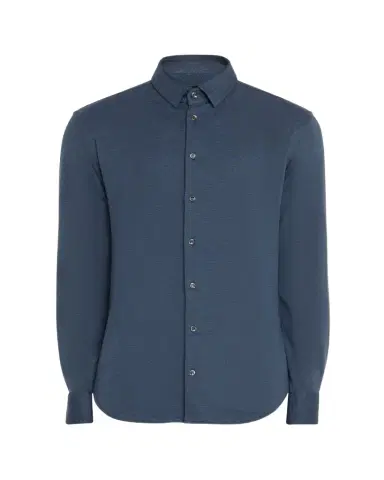 Giorgio Armani Men's Solid Cotton Stretch Sport Shirt | Thumbnail 1 Giorgio Armani Men's Solid Cotton Stretch Sport Shirt | Thumbnail 1