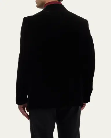 TOM FORD Men's Wool-Silk Velvet Cocktail Jacket | Thumbnail 3
