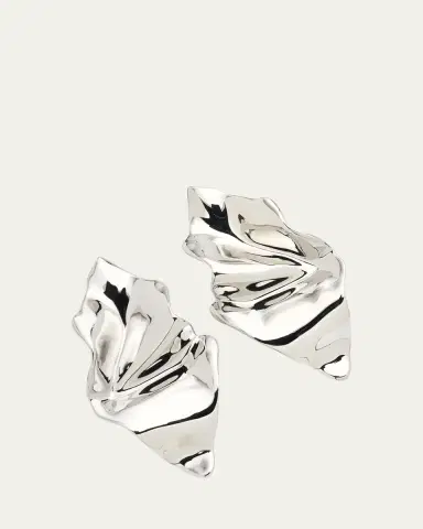 ALEXIS BITTAR Crumpled Gold Small Post Earrings | Thumbnail 3 ALEXIS BITTAR Crumpled Gold Small Post Earrings | Thumbnail 3