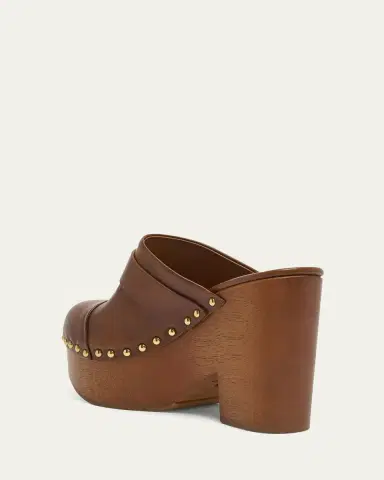 Chloé Jeannette Leather Platform Clogs | Thumbnail 4