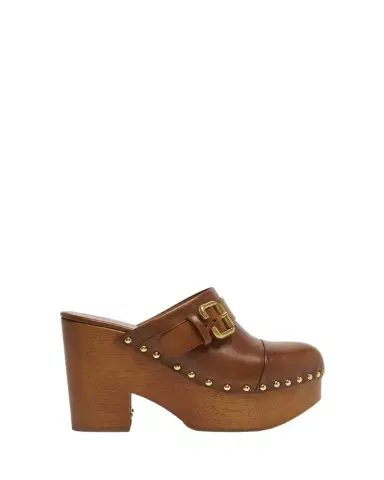 Chloé Jeannette Leather Platform Clogs | Thumbnail 1
