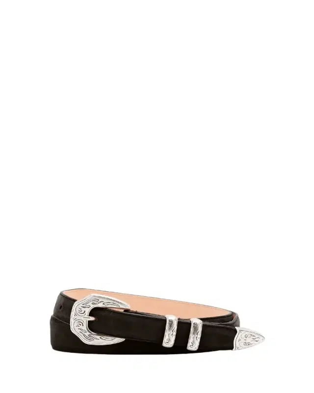 Simonnot Godard Men's Western Nubuck Suede Belt