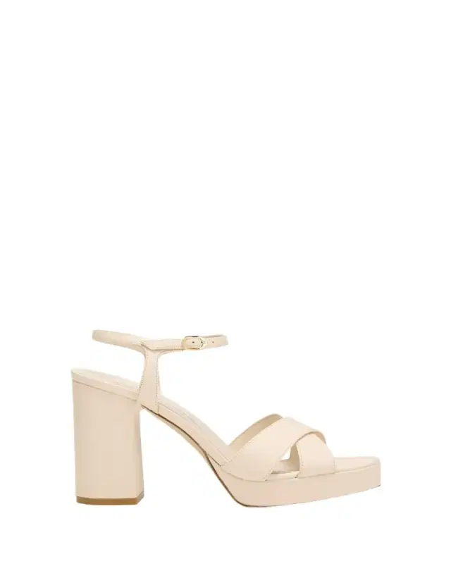 Stuart Weitzman Dayna Leather Crisscross Platform Sandals