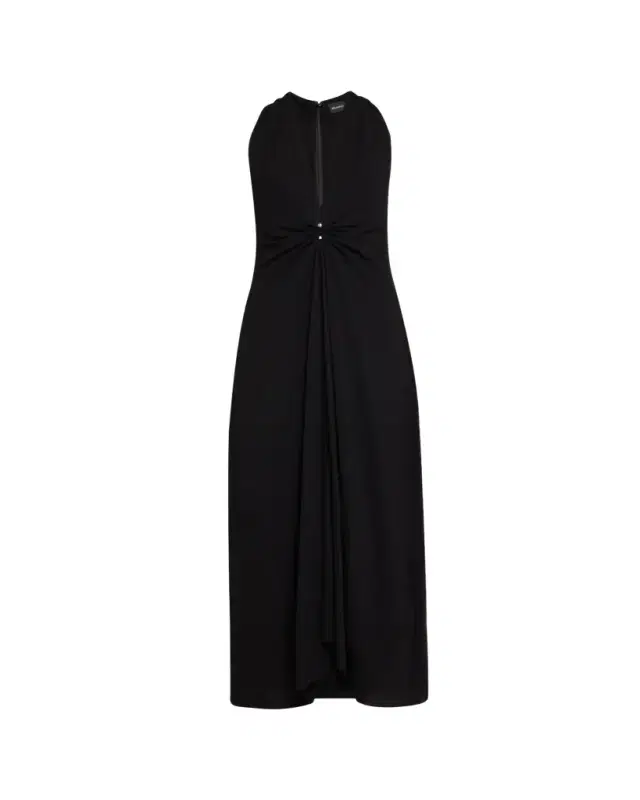 Brandon Maxwell The Banks Deep-V Maxi Dress
