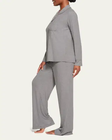 Skims Soft Lounge Ribbed Sleep Set | Thumbnail 4