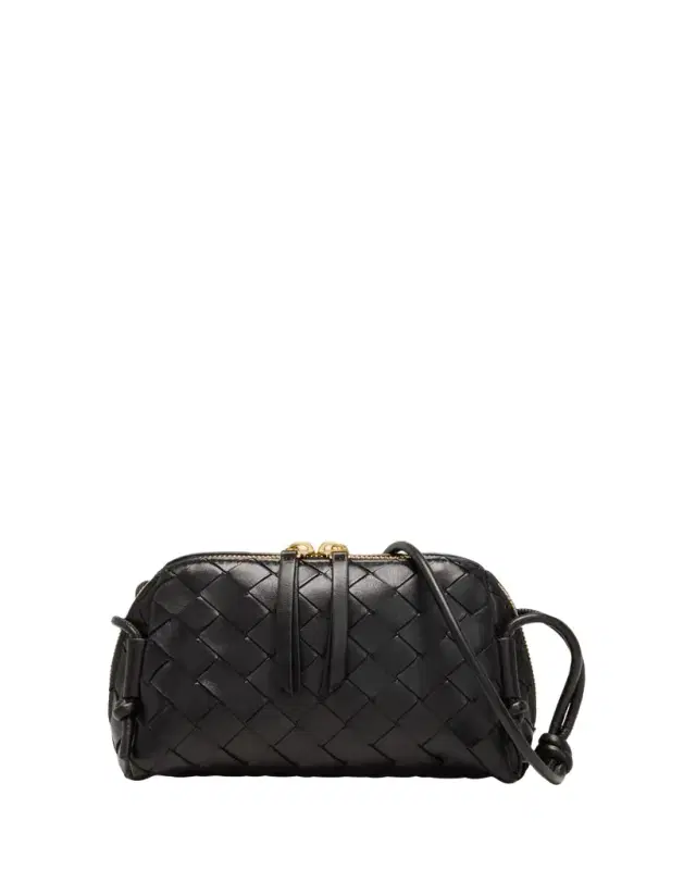 Bottega Veneta Zip Leather Pouch Shoulder Bag