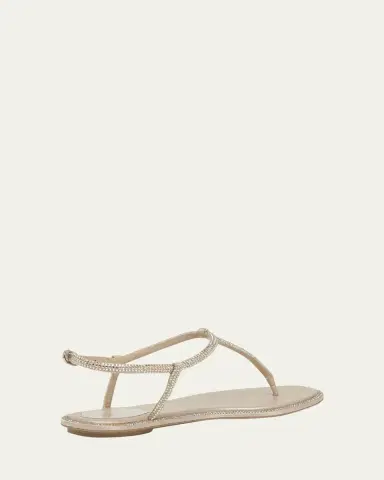 René Caovilla Strass T-Strap Thong Sandals | Thumbnail 3