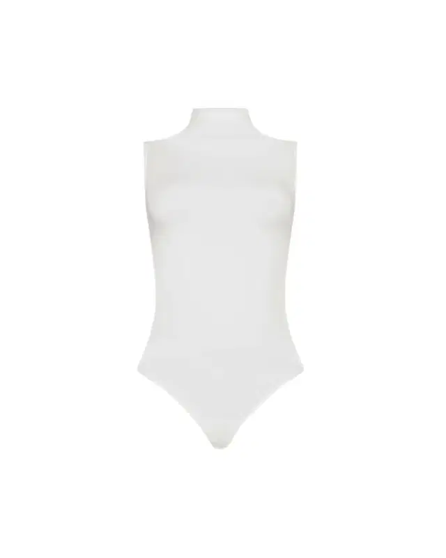 Sleeveless Mock-Neck String Bodysuit